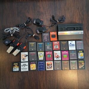 Atari 2600 Junior Jr Console System Bundle 26 Games Joystick Bundle Lot Untested